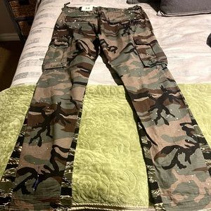 MNML.la  Camo Flared Denim